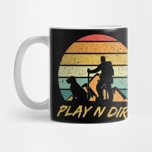 Hiking with Dog on Mountain Mug